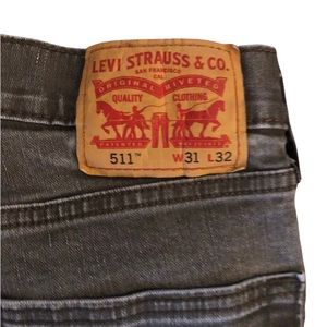Levi 511s, washed grey - 31x32